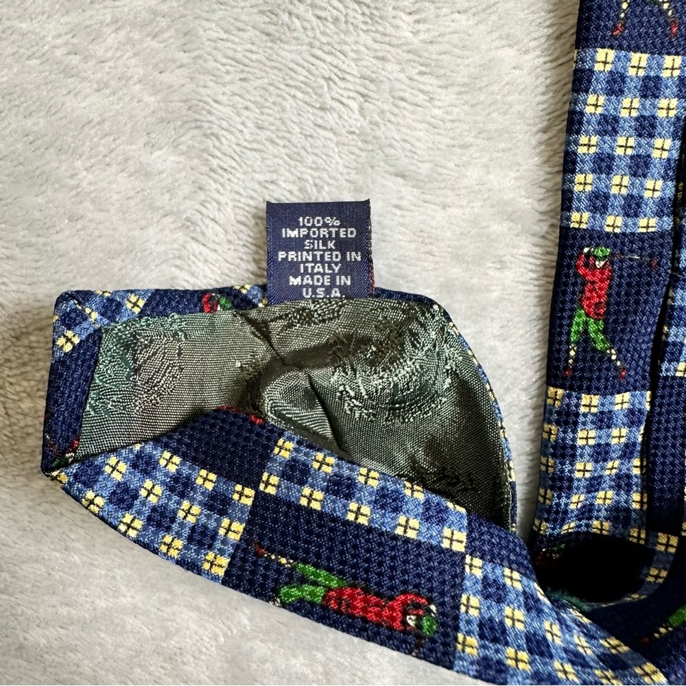 Vintage Tommy Hilfiger Golf Tie Men’s 100% Silk Made in USA - Picture 5 of 8